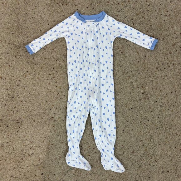 Lake Zip Front One Piece Baby Sleeper 9-12 Months Heart Print - Picture 1 of 5